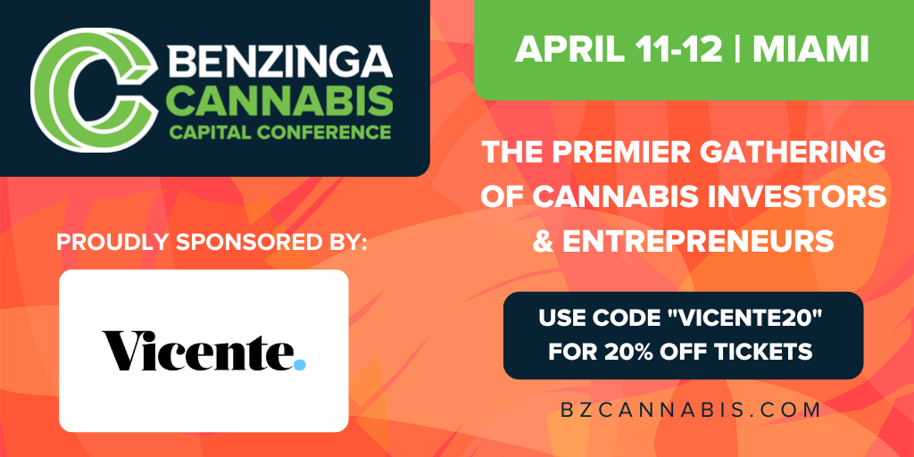Vicente LLP is Headed to Miami for 2023 Benzinga Cannabis Capital