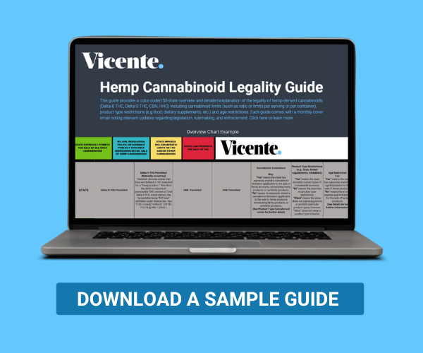 Hemp Cannabinoid Legality Guide by Vicente LLP
